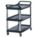 DUAL-HANDLE UTILITY CART WITH LIPPED PLASTIC SHELVES, 40 IN X 20 IN