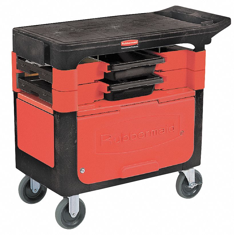 RUBBERMAID Mobile Cabinet Workbench, Structural Foam 