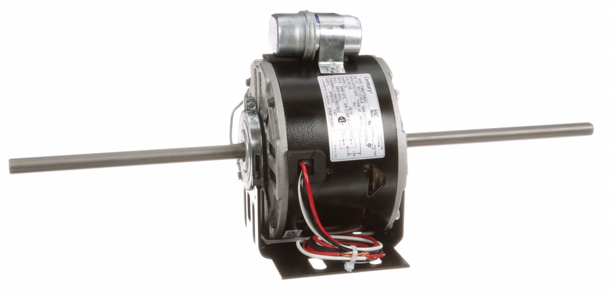 CENTURY Room Air Conditioner Motor, 1/4 HP, Permanent Split Capacitor