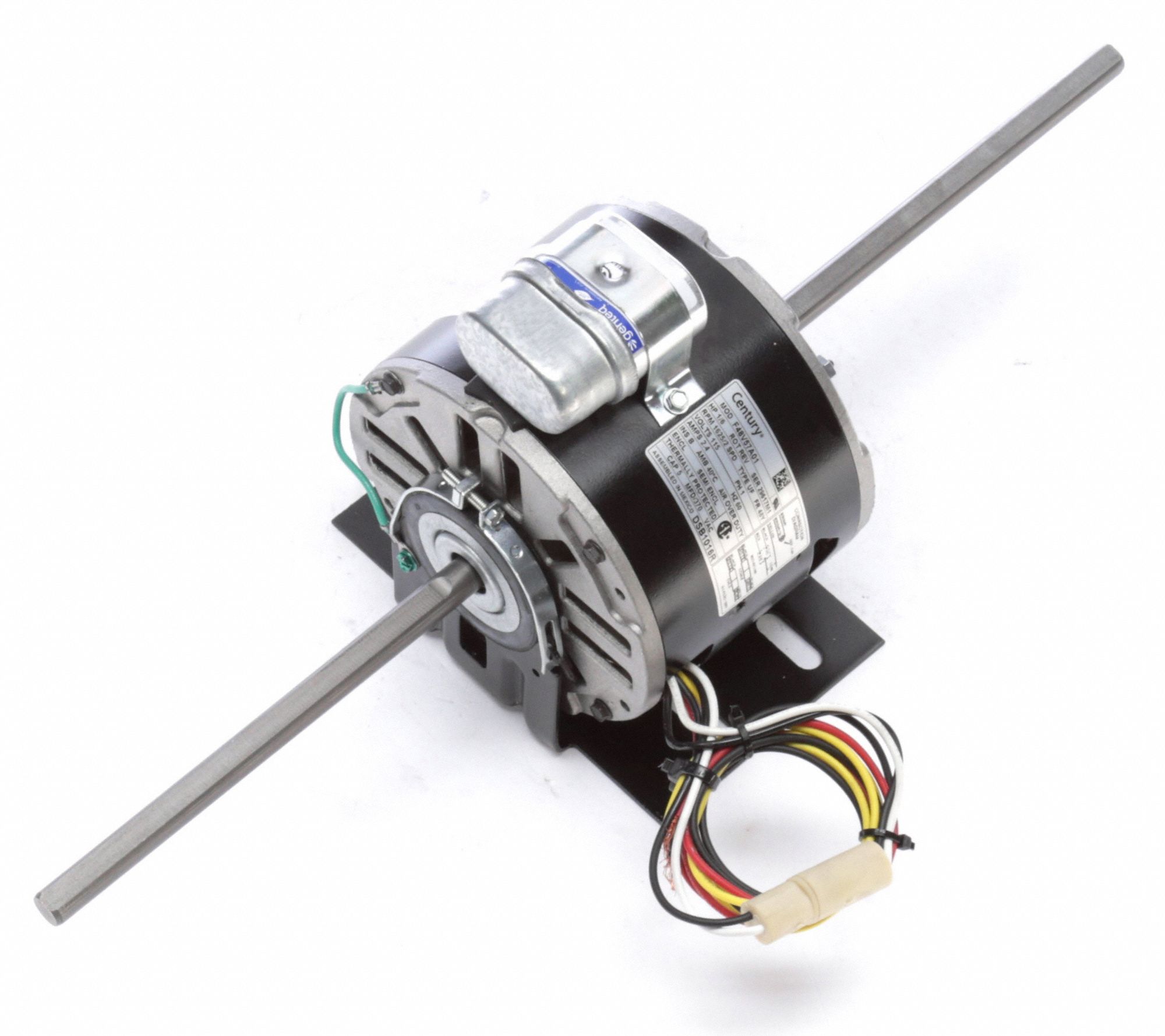 CENTURY Room Air Conditioner Motor: 2 Speed, 1/6 HP, 1,625 Nameplate ...