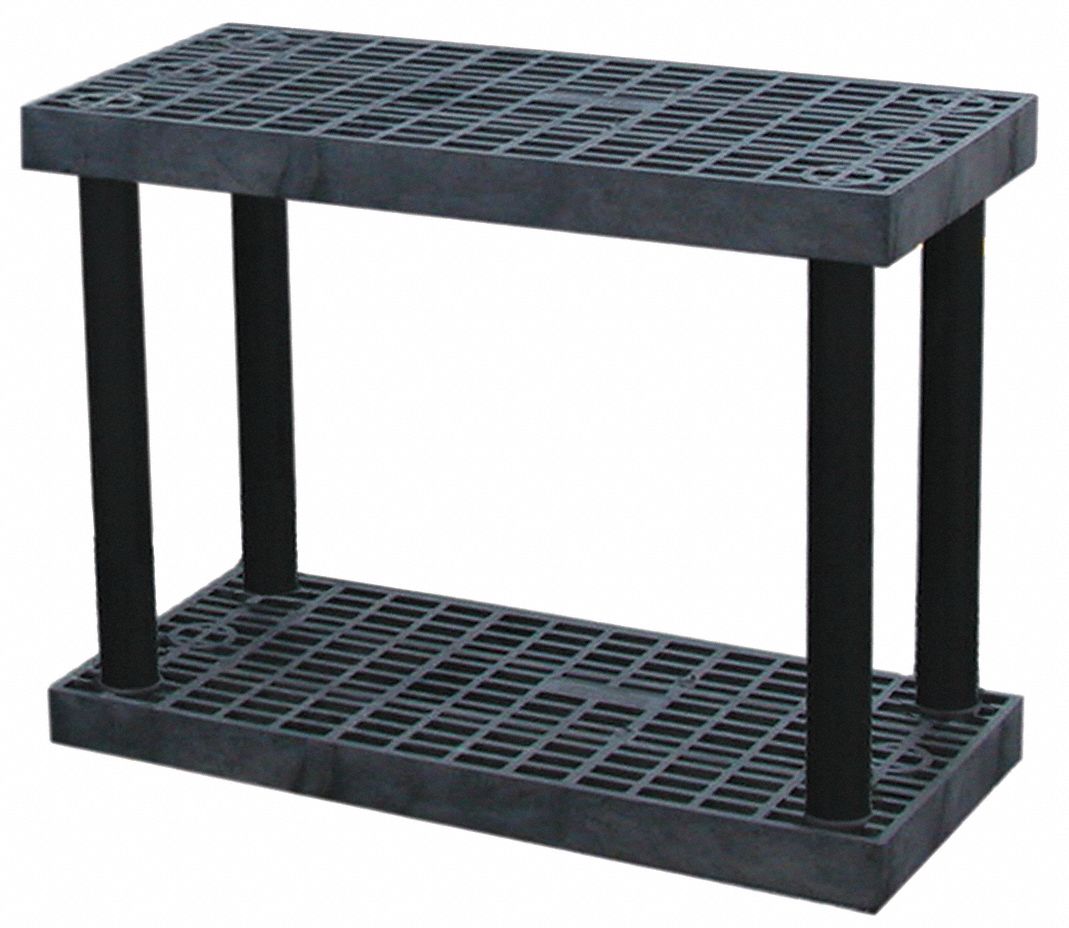 STRUCTURAL PLASTICS, 36 in x 16 in, 27 in Overall Ht, Plastic Shelving