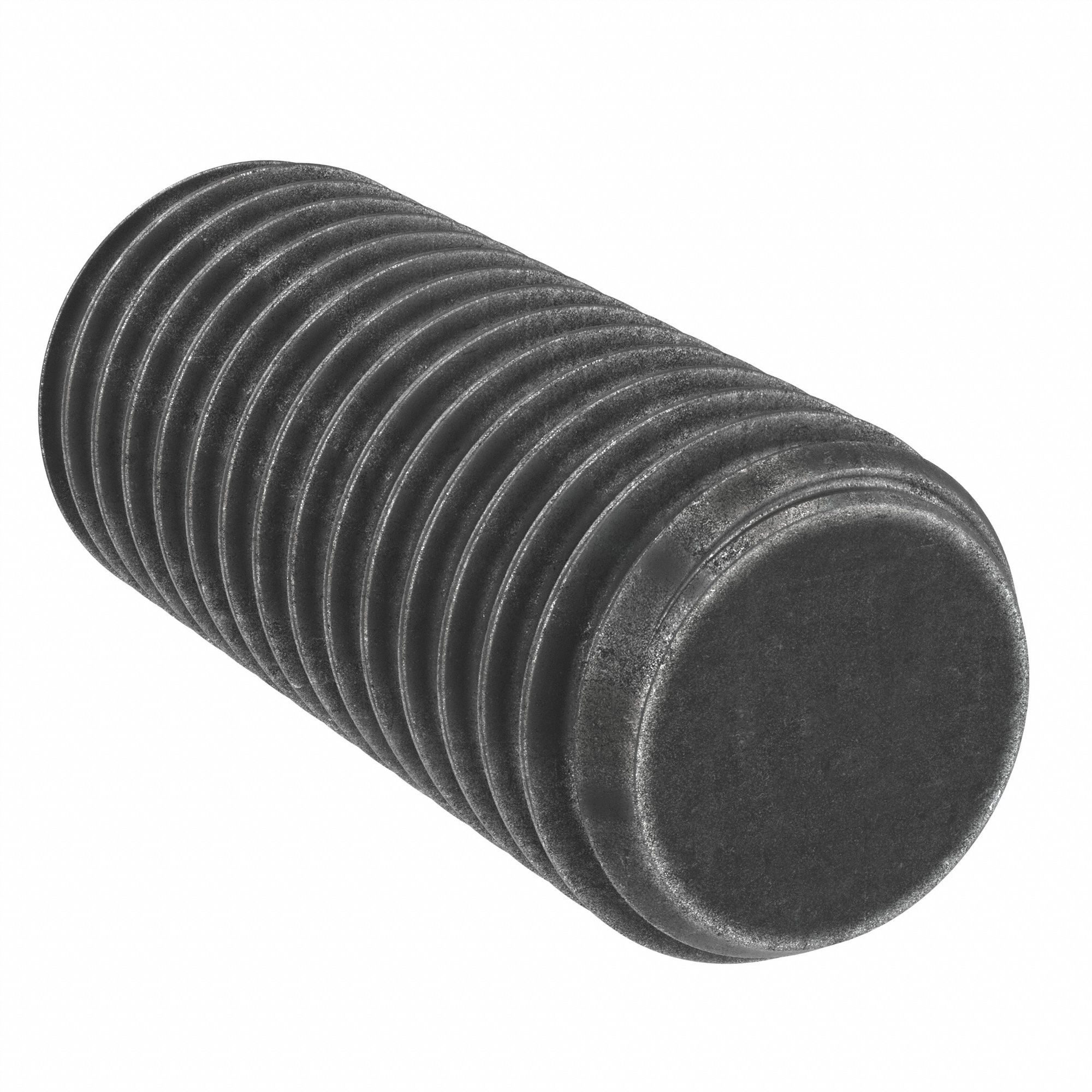 FULLY THREADED STUD, M12-1.75 THREAD, STEEL, GRADE 2, BLACK OXIDE, 70MM OVERALL L, 10 PK