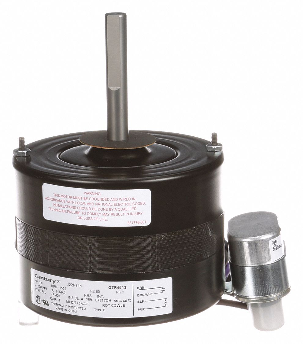 CENTURY Condenser Fan Motor, 1/8 HP, OEM Replacement Brand General