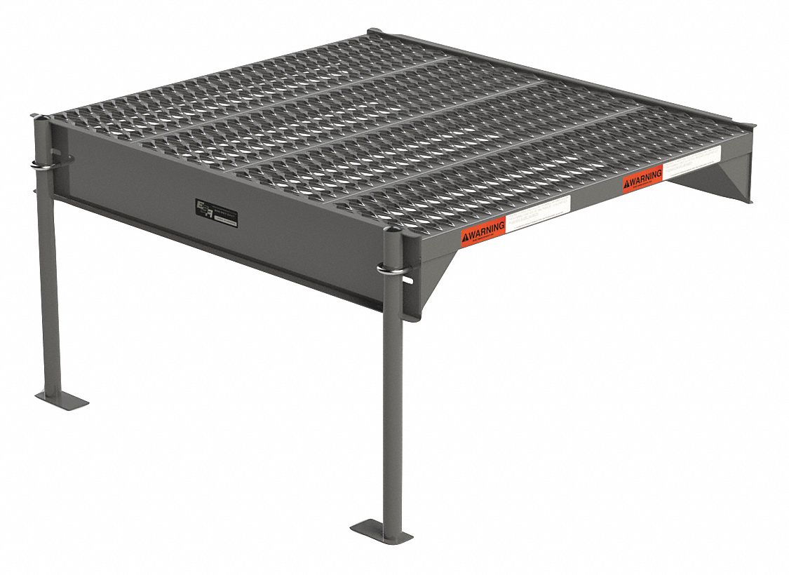 Work Platform Add-On Unit: Steel, 500 lb Load Capacity, 39 in x 39 in