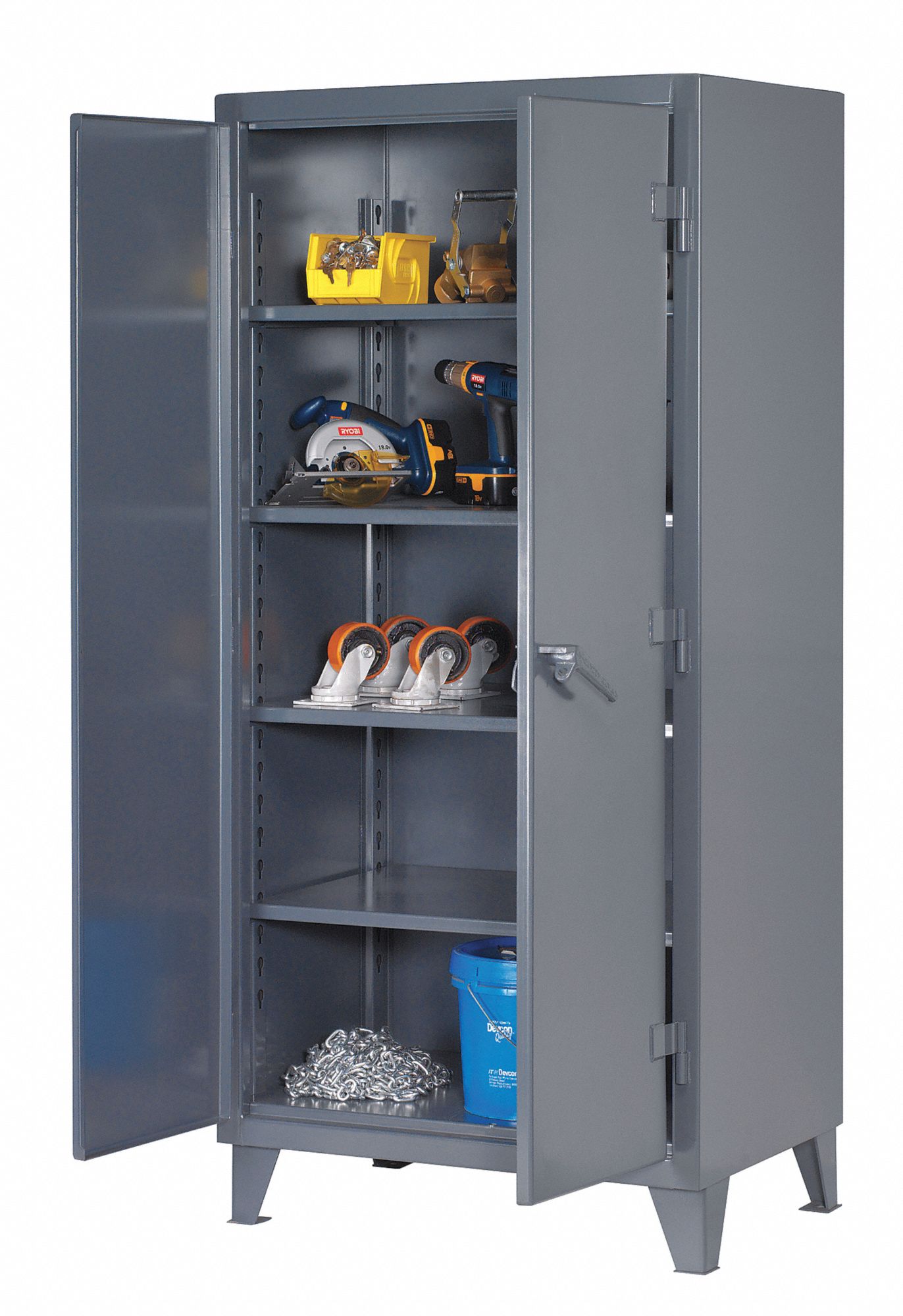 Strong Hold Garage Storage Cabinet with Locking Doors | Delivered Fully  Assembled | Industrial Strength 14 Gauge Extra Heavy Duty Steel | 36 Inches