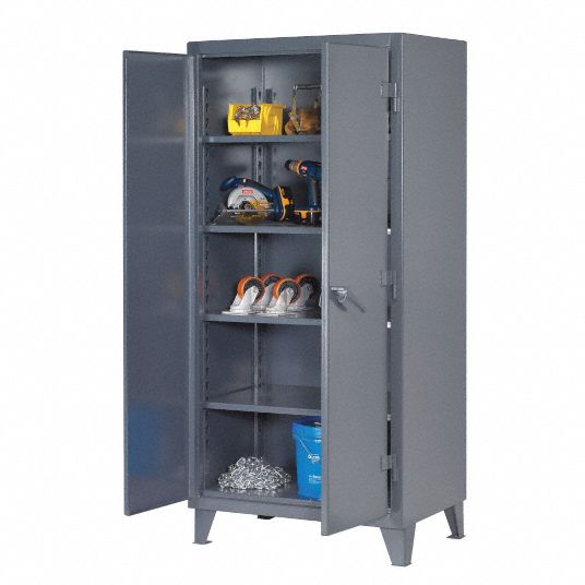 Bin Storage Cabinet With 3 Shelves - 36 in. W X 24 in. D X 78 in. H