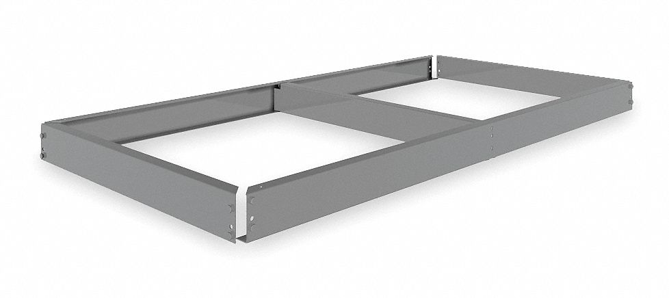 Shelf: 48 in   x 24 in, 2, 500 lb Load Capacity, Gray, Shelf