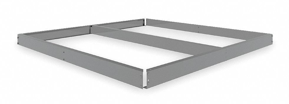 Shelf: 48 in   x 48 in, 2, 500 lb Load Capacity, Gray, Shelf