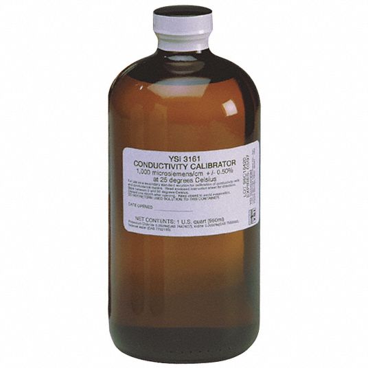 Ysi Calibration Solution Electric Conductivity 100 000 Us Cm Range 1 Qt Bottle 4uza8 3165 Grainger