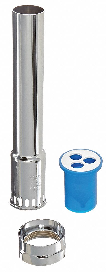 Vacuum Breaker Outlet Tube: Toilets, Brass, Flush Tube/Nut/Vacuum Breaker, 21 3/4 in Overall Wd