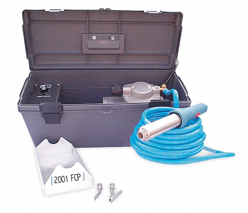 THERMOPLASTIC WELDER WITH AIR COMPRESSOR, 2001 FCP, 120 V, AMBIENT TO 1600 °  F