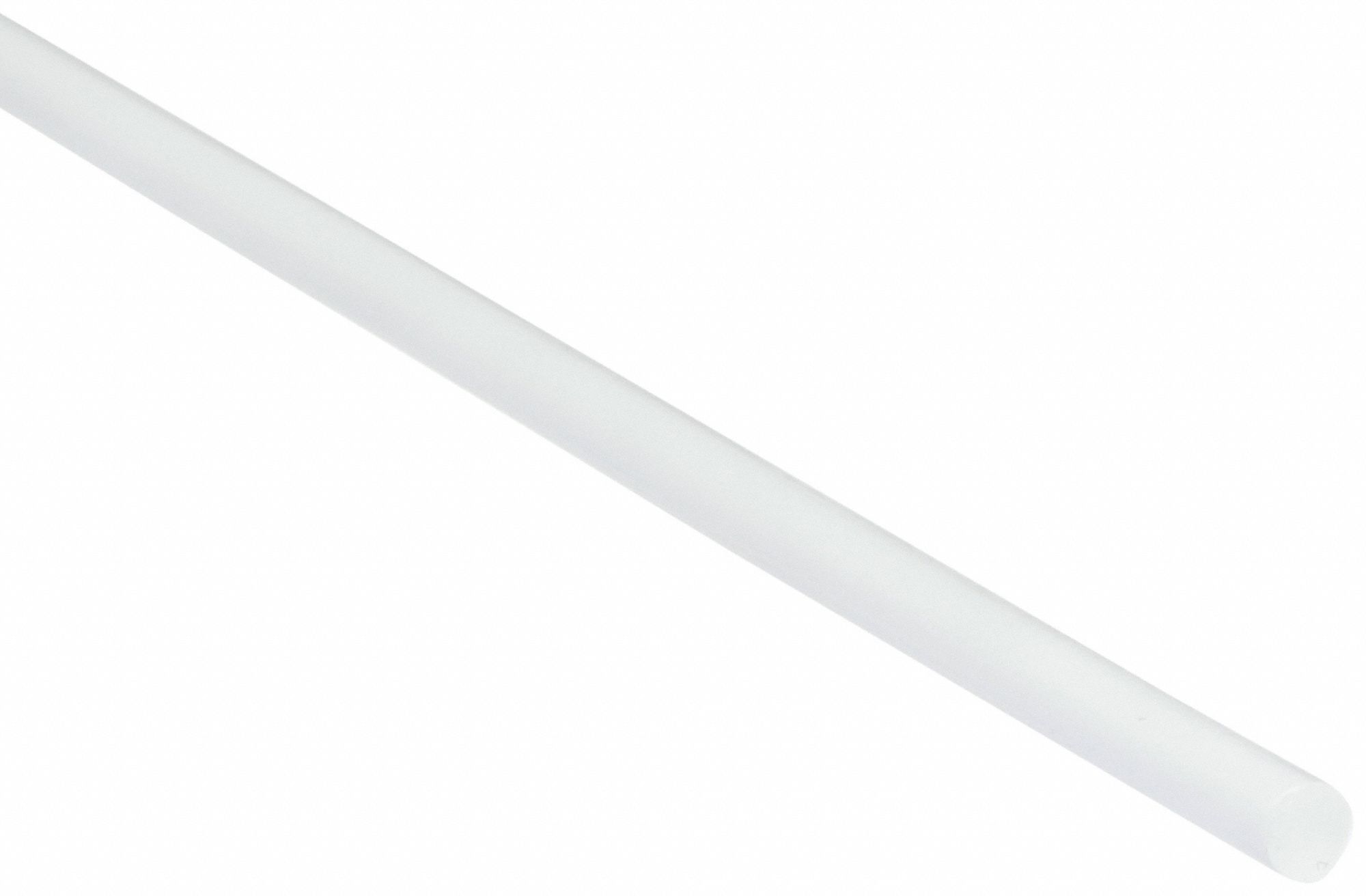 Plastic Welding Rod: Polypropylene, Round, 1/8 in x 48 in, Off-White, 1 lb, 57 PK