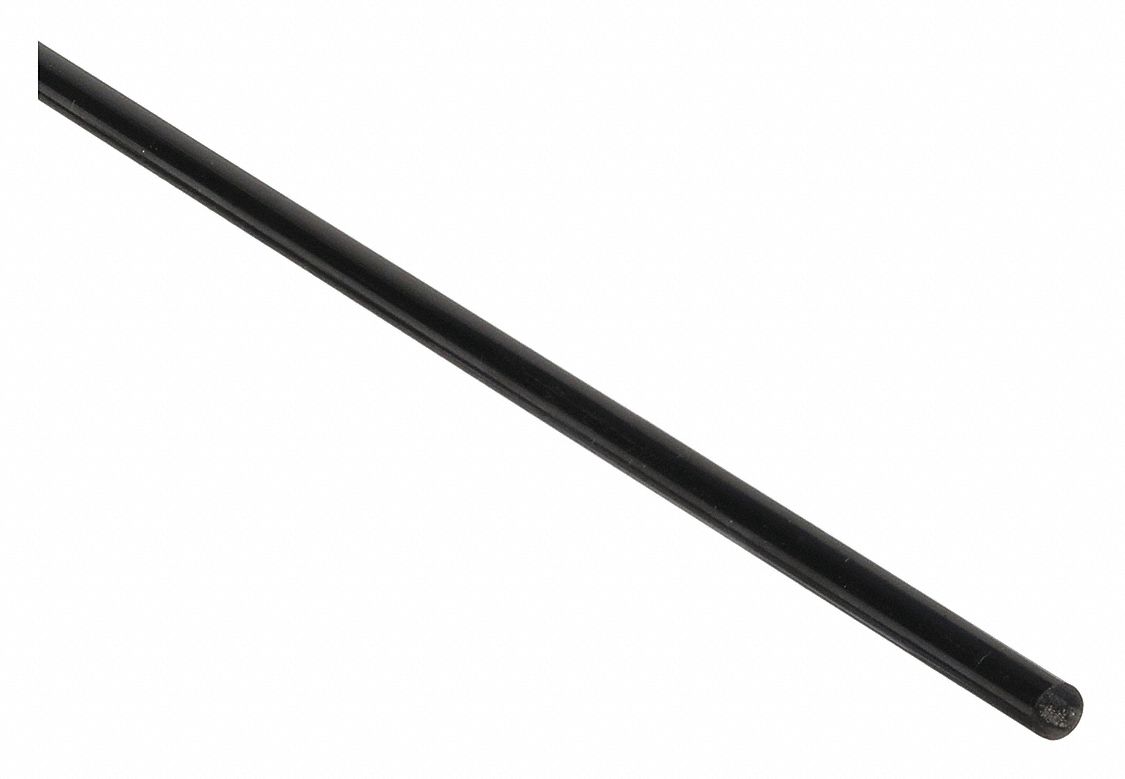 PLASTIC WELDING ROD, HDPE, STANDARD, ROUND, 3/16 X 48 IN, BLACK, 1 LB, 23 PK