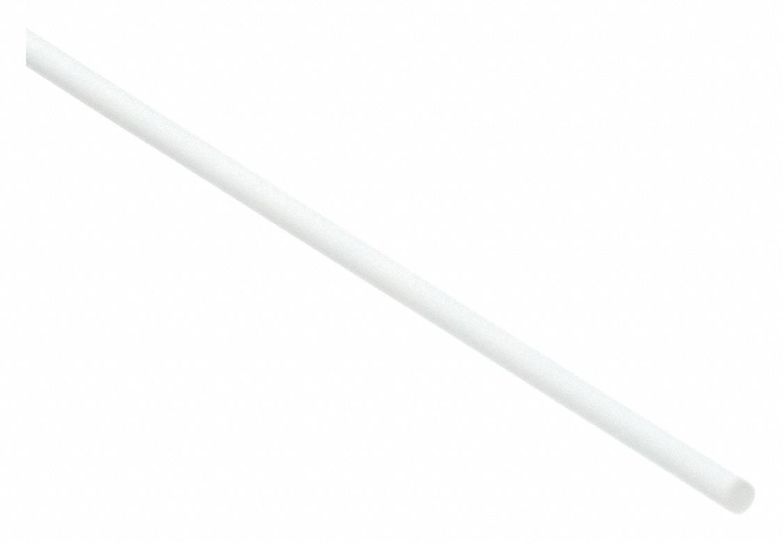 Plastic Welding Rod: ABS, Round, 3/16 in x 48 in, White, 1 lb, 22 PK