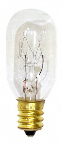 INCANDESCENT BULB, CANDELABRA SCREW (E12), (T) TUBULAR, T7, 15T7, 120V AC