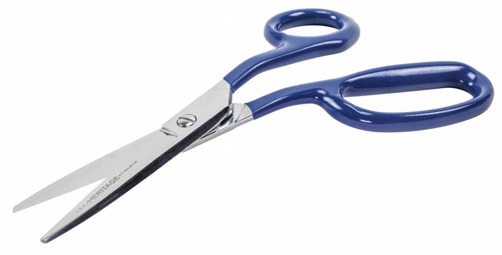 HERITAGE Carpet Shears, Multipurpose, Straight, Steel, 2 3/4 in 4VAV5