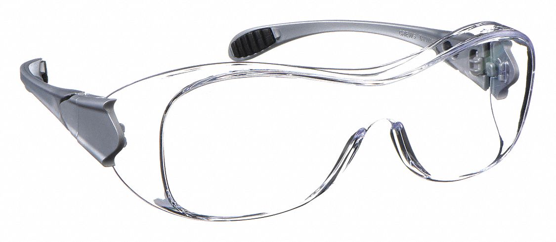 LUNETTES DE SÉCURITÉ, SANS MONTURE, OTG, NYLON/POLYCARBONATE, ANTIBUÉE, GR/TRSP, UV, M, UNISEXE