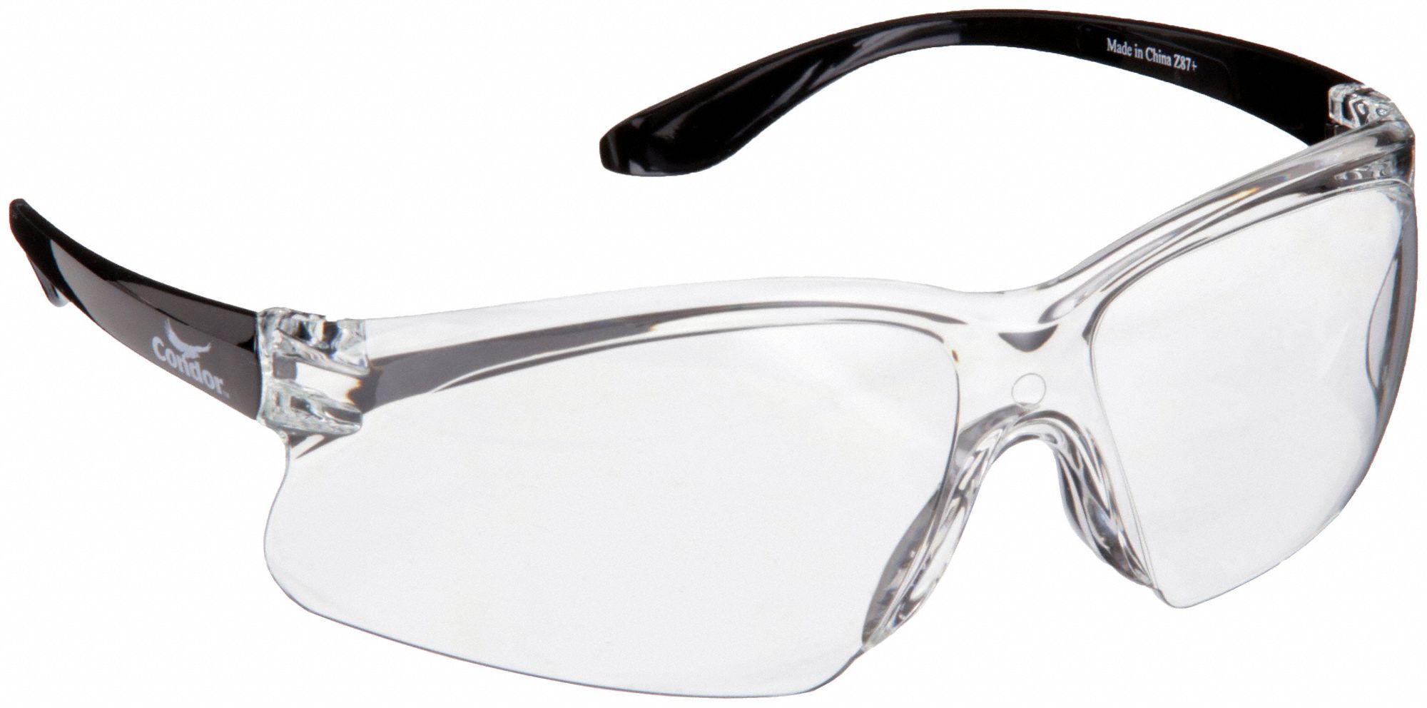 LUNETTES DE PROTECTION, S/MONTURE, ENVELOPPANTE, POLYCARBONATE, ANTIRAYURES, NR/TRSP, M, UNISEXE