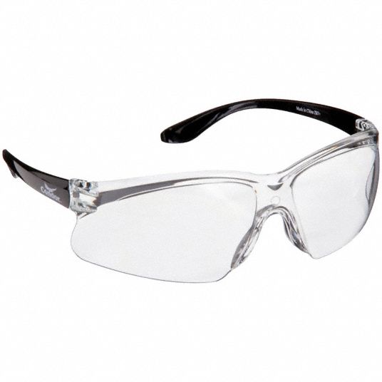 CONDOR Safety Glasses Anti Fog Anti Static Anti Scratch No Foam Lining Wraparound Frame Black