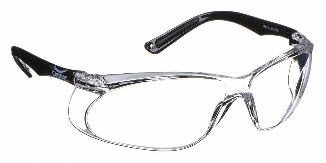 LUNETTES DE PROTECTION, S/MONTURE, ENVELOPPANTE, POLYCARBONATE, ANTIRAYURES, NR/TRSP, M, UNISEXE