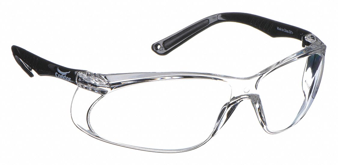 LUNETTES DE PROTECTION, S/MONTURE, ENVELOPPANTE, POLYCARBONATE, ANTIRAYURES, NR/TRSP, M, UNISEXE