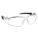 SAFETY GLASSES, FRAMELESS, WRAPAROUND, PC/RUBBER, ANTI-SCRATCH, CLEAR, UV, M