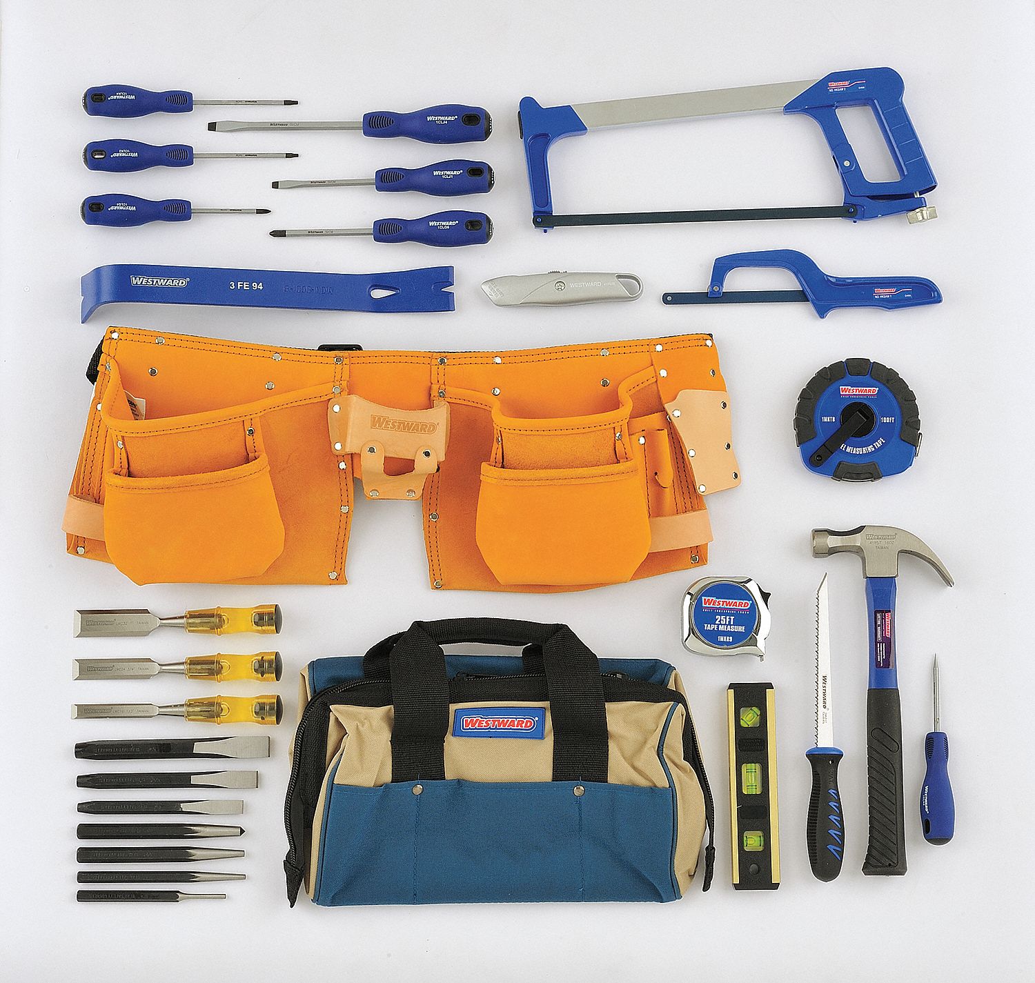 WESTWARD Contractors Tool Set, SAE, 28 Pc - 4VCP8|4VCP8 - Grainger