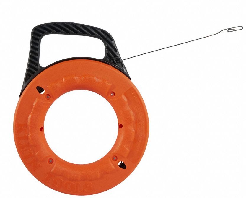 KLEIN TOOLS 65 ft Marked Fish Tape, Steel, 1/8" x 0.062" Tape Size