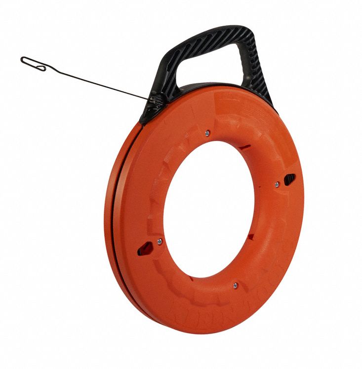 KLEIN TOOLS 125 ft Marked Fish Tape, Steel, 1/8" x 0.062" Tape Size
