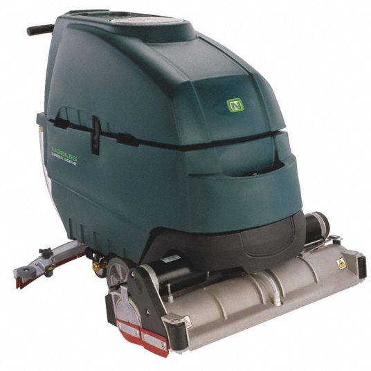 NOBLES Walk Behind Floor Scrubber, 1500 rpm Brush Speed, Cylindrical Deck Style, 0.85 HP 4VDP4