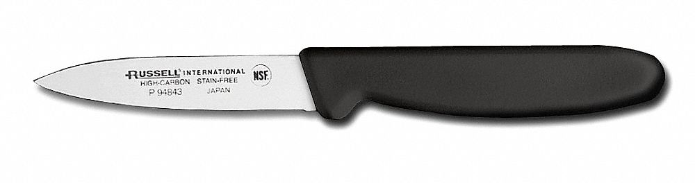 PARING KNIFE,3-1/8 IN,BLACK