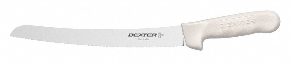 Bread Slicer 10In Curved Scalloped White