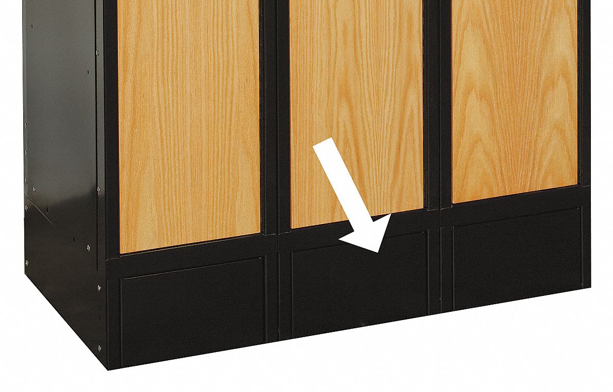 Front Base: 12 in x 1/8 in x 6 in, 12 in Footplate Wd, Front, 1 Bases/Pedestal, Black