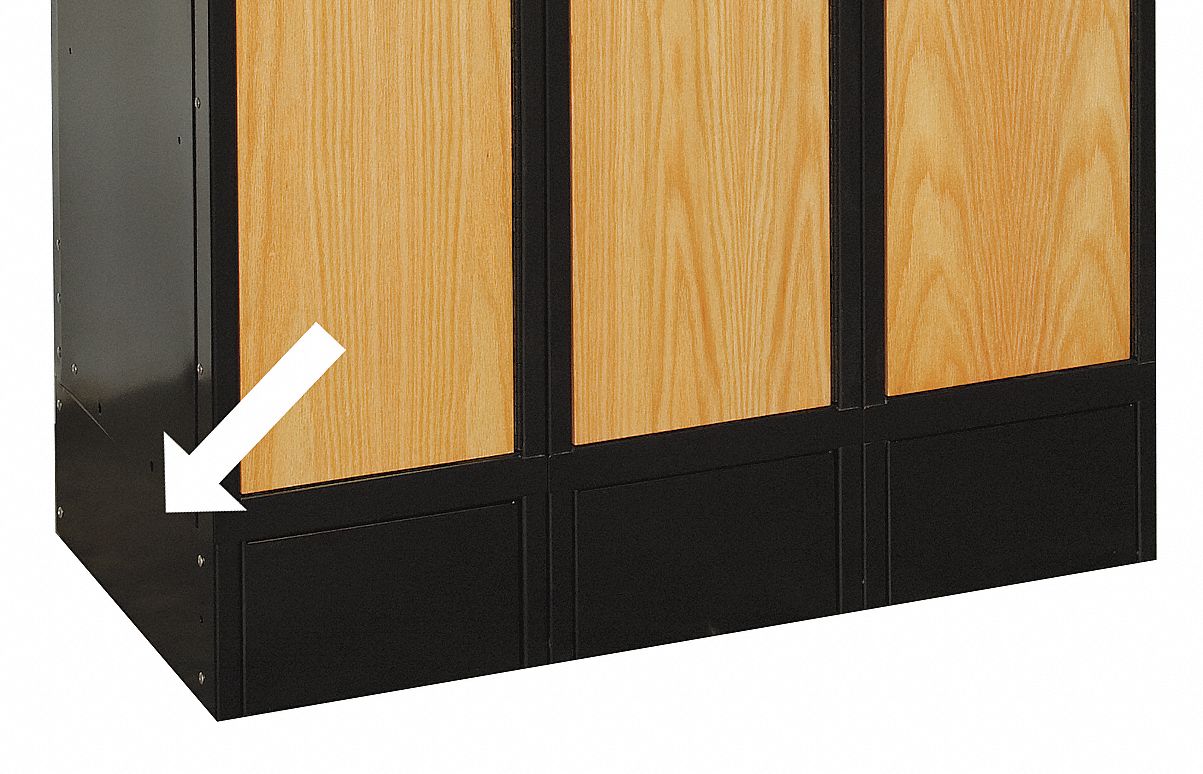 End Base: 1/8 in x 18 in x 6 in, 1/8 in Footplate Wd, Side, 1 Bases/Pedestal, Black