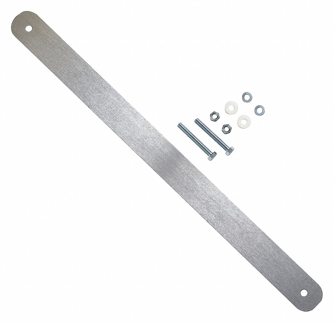 MOVEABLE FENCE SUPPORT SIGN, ALUMINUM, SILVER