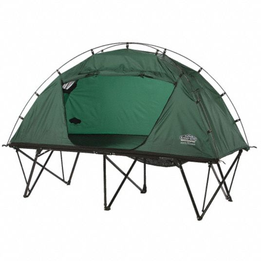 Compact tent outlet cot