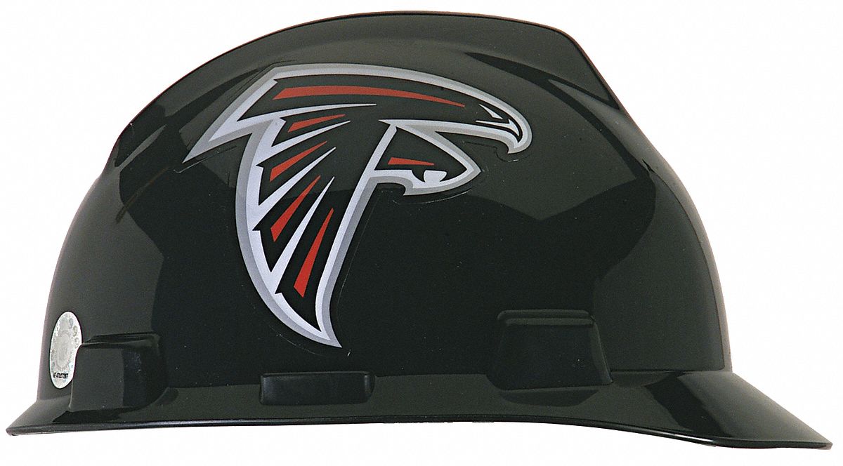 Hard Hats - - MSA 818385 NFL V-Gard Atlanta Falcons 1-Touch 4-Point  Suspension Cap Style Hardhat