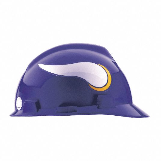 MSA V-Gard Minnesota Vikings NFL Hard Hat, Size: 6-1/2 to 8 - 4VP50 ...