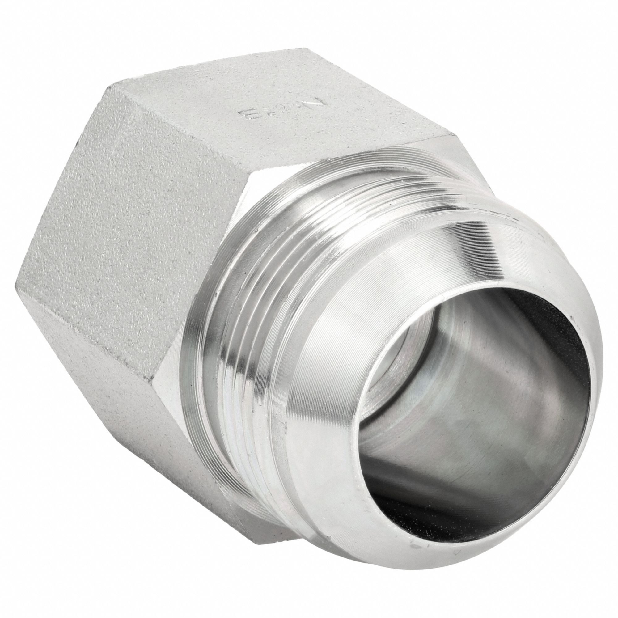 Hydraulic Hose Adapter: 1 1/2 in x 1 1/4 in Fitting Size, Female x Male, JIC x JIC, Rigid, Straight