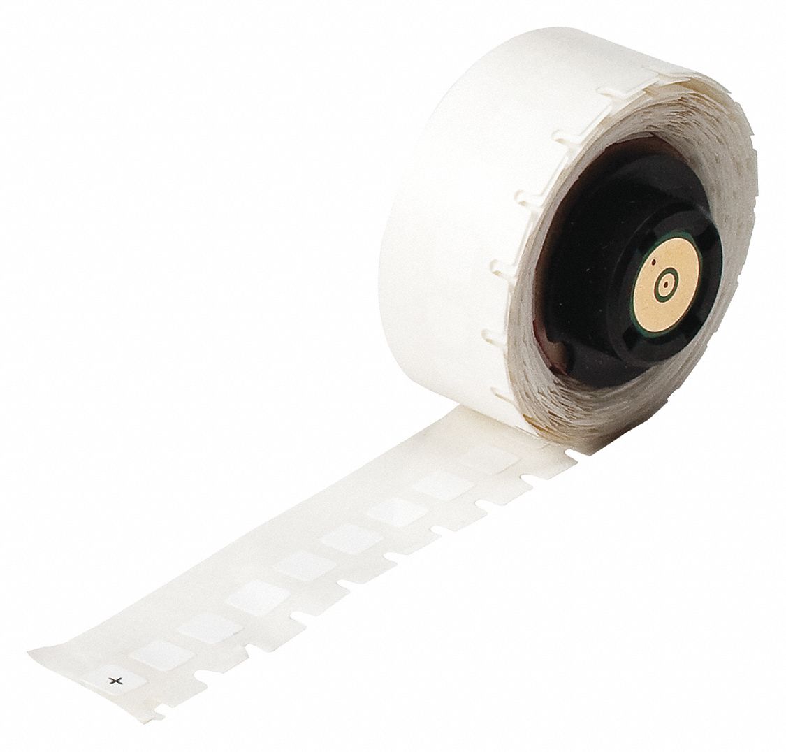 1/4 in x 1/4 in, Halogen Free Polyester, Precut Label Roll - 4VR04|PTL ...