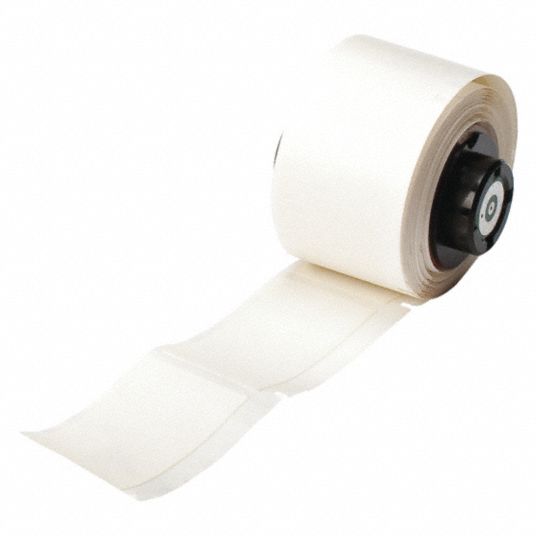 2 in x 1 in, Rubber, Pre-Cut Label Stock Roll - 4VR55|PTL-20-424 - Grainger