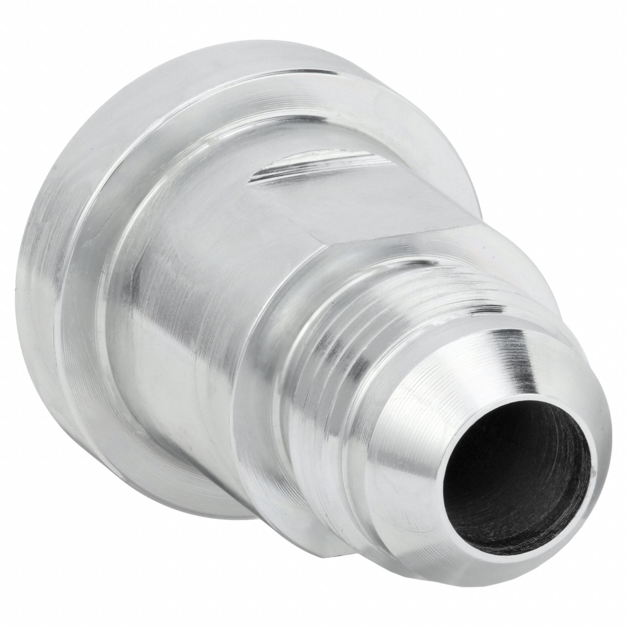 Hydraulic Hose Adapter: 1/2 in x 1/2 in Fitting Size, Male x Male, Flange x JIC, Rigid, Straight