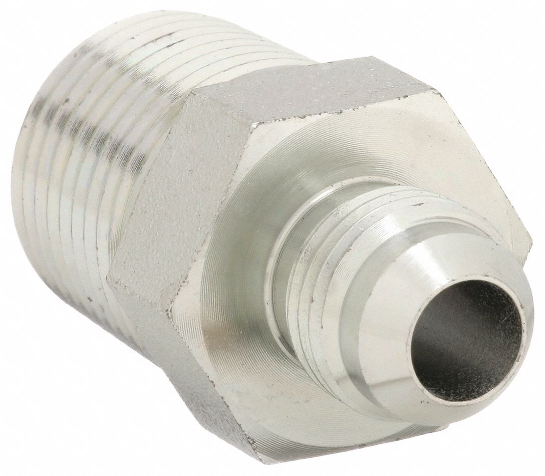 ADAPTATEUR DE TUYAU HYDRAULIQUE, NPTF X JIC, DROIT, TAILLE DE FILETAGE 1/2 PO-14, 1/2 PO, 3/8 PO, 6 000 &Agrave; 70 F