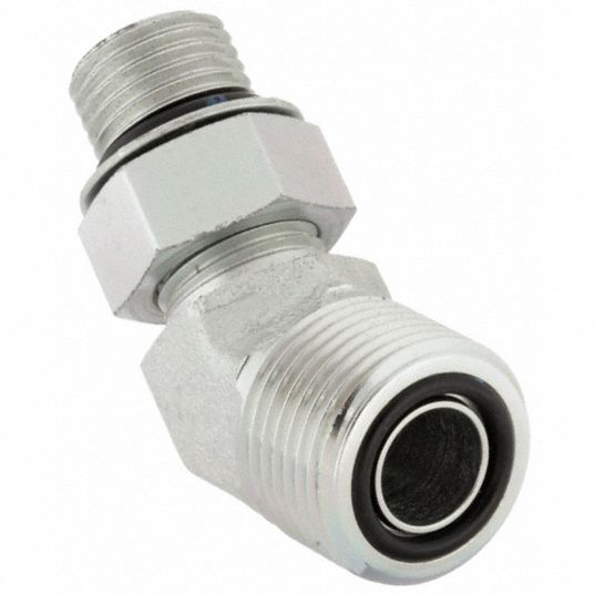 1/2 in x 3/8 in Fitting Size, Male x Male, Hydraulic Hose Adapter ...