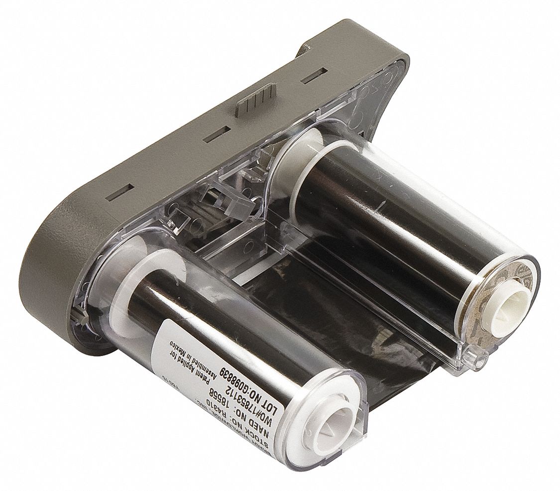 BRADY Label Printer Ribbon Cartridge 2 in x 75 ft, Black, Wax/Resin