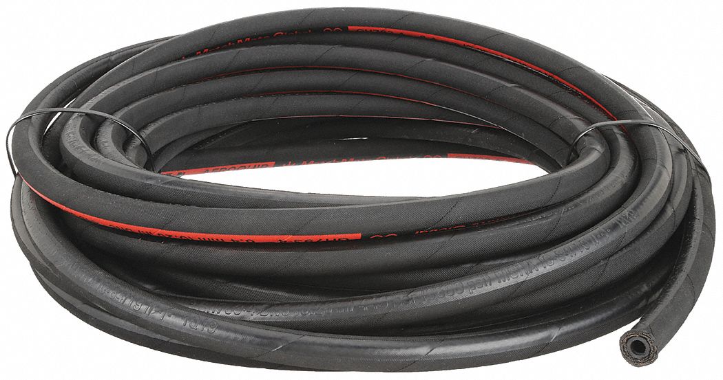 Hydraulic Hose: 4, 000 psi, 5/8 in Hose Inside Dia., 63/64 in Hose Outside Dia., 50 ft Hose Lg, Black