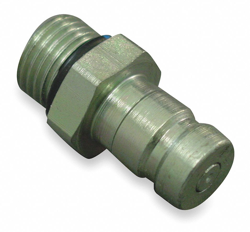 7/16"-20 Steel Hydraulic Coupler Nipple