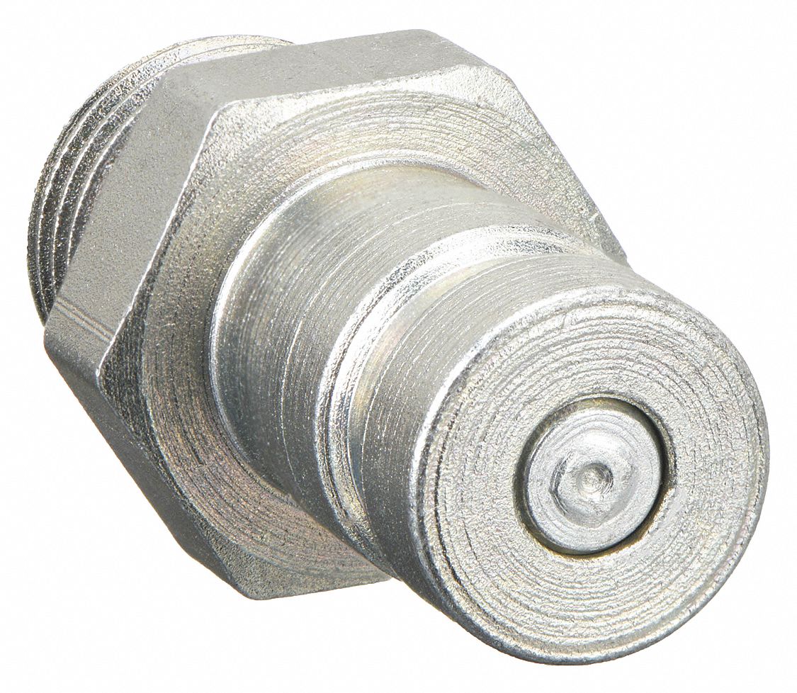 Hydraulic Quick Connect Hose Coupling: 1/4 in Coupling Size, Steel, 1.89 lpm Max. Flow Rate