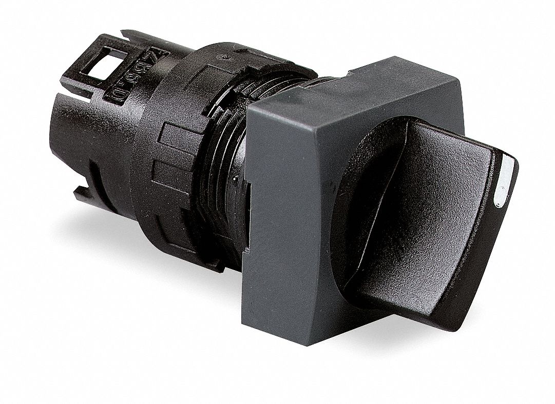 ShortHandleSelectorSwitch, Blk, 2Pos, 16mm