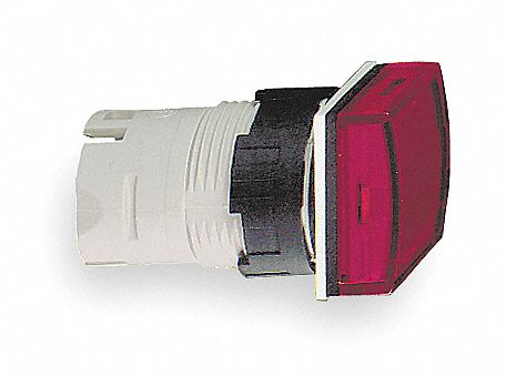 Pilot Light Head: 16 mm Panel Mounting Hole Dia, Red, Smooth, LED, XB5 Series